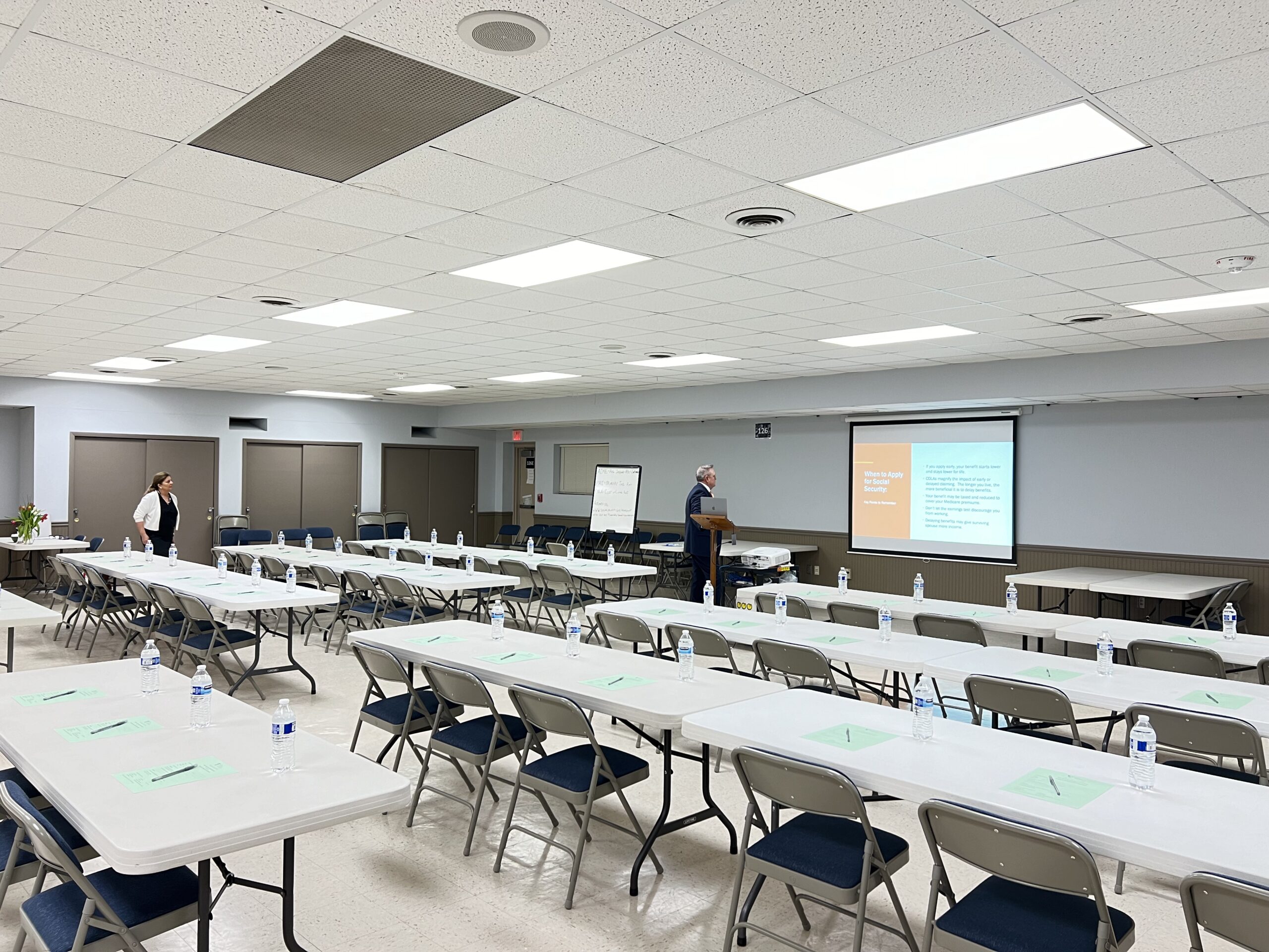 Seating at St. Michael's Seminar held for over 40 parish members.